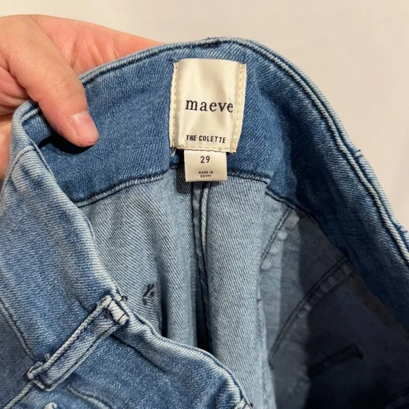 Maeve The Colette Crop High-Rise Wide-Leg Jeans Blue Algae Wash Size 29 - Picture 11 of 12